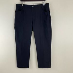 Vuori Meta Pant 5 Pocket Pants Technical Fabric Black Mens 38x26 Altered Inseam